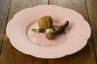 大園篤志　輪花皿　八／ピンク  【アソート作品】