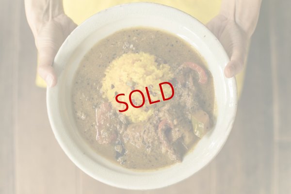 画像2: 八田亨「青粉引　7寸リム皿」