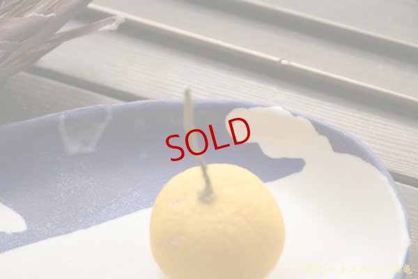 画像5: 増田光 青白長楕円皿 イヌ