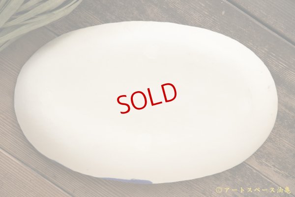 画像7: 増田光 青白長楕円皿 イヌ