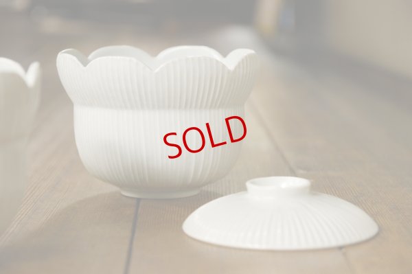 画像6: 小倉夏樹　白磁　鎬輪花丼 【アソート作品】