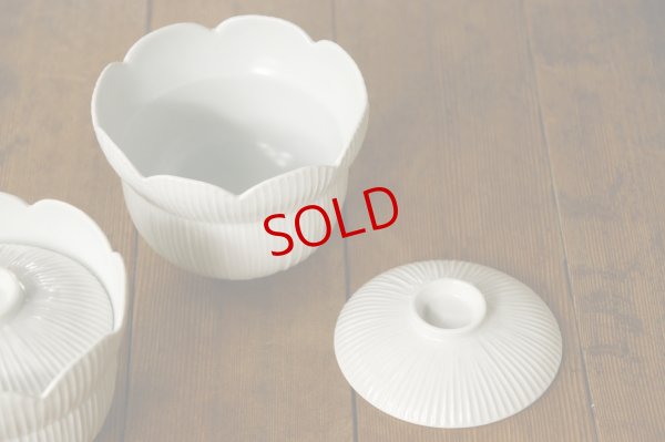 画像3: 小倉夏樹　白磁　鎬輪花丼 【アソート作品】