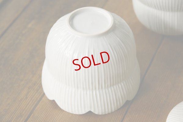 画像9: 小倉夏樹　白磁　鎬輪花丼 【アソート作品】