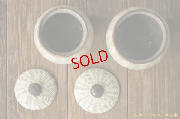 画像8: 江口誠基　彫粉引　蓋物