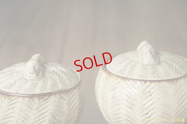 画像5: 江口誠基　彫粉引　蓋物　ライオン