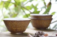 江口香澄　アフリカ彫刻飯碗（大）【アソート作品】