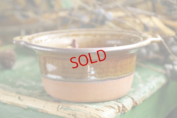 画像7: 古谷浩一　アメ釉　リーフ耐熱グラタン皿　小　【アソート作品】