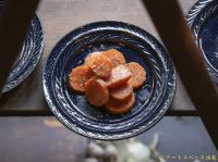 古谷浩一　ルリ釉　リーフ皿　５寸【アソート作品】