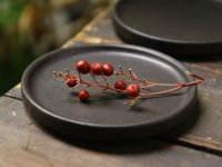 長谷川哲也　小皿　１１cm　黒【アソート作品】