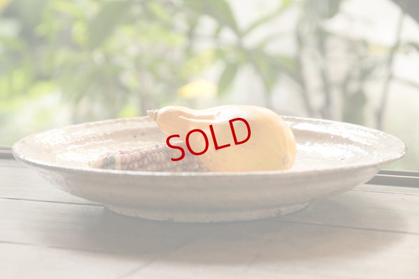 画像2: 八田亨　白掛リム皿　L