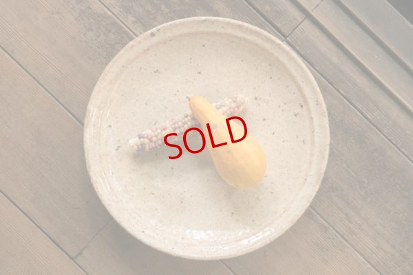 画像3: 八田亨　白掛リム皿　L