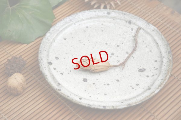 画像2: 八田亨　白掛　リム皿（Ｌ）