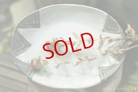 肥後博己　印花紋楕円平鉢白