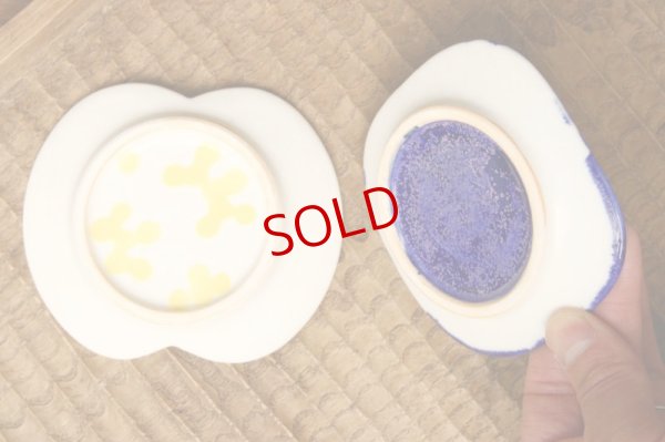 画像5: 本郷里奈　ミモザ　てふてふまめ皿／ラピス　モザイク角まめ皿