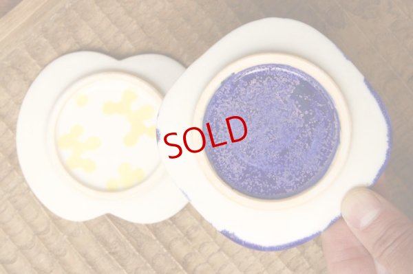 画像6: 本郷里奈　ミモザ　てふてふまめ皿／ラピス　モザイク角まめ皿