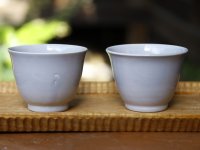 石田誠　端反り湯呑み　グレー【アソート作品】