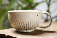 加藤祥孝　粉引　しのぎスープカップ