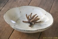 加藤祥孝　粉引　6.5寸木瓜鉢