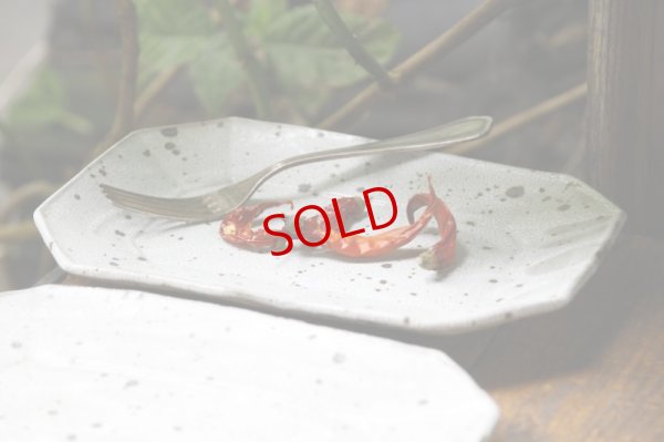 画像4: 加藤祥孝　グレー粉引 8.5寸八角長皿