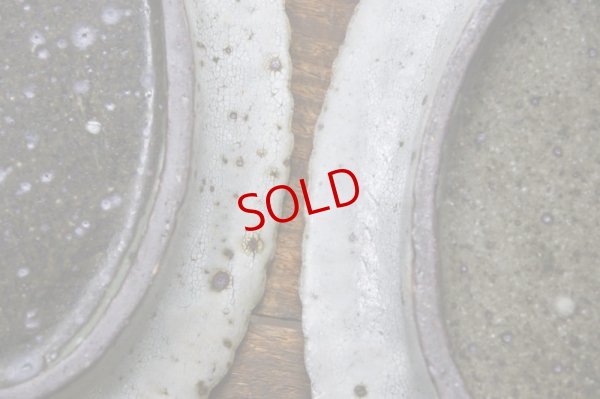 画像14: 加藤祥孝　グレー粉引 7寸楕円輪花皿