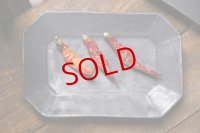 加藤祥孝　鉄釉 7.5寸八角長皿【アソート作品】