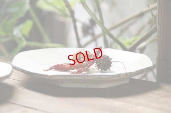 画像2: 加藤祥孝　粉引 　8寸八角皿【アソート作品】