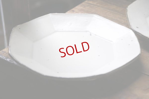 画像3: 加藤祥孝　粉引 　8寸八角皿【アソート作品】