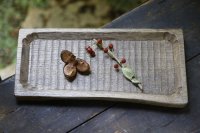 かざはな　我谷盆　平盆　染色　皮つき