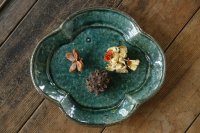 工藤和彦　 緑粉引　木瓜７寸皿