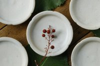 江口香澄　白花豆皿　【アソート作品】