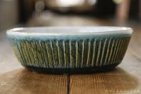 益子淳一　オリベ内掛　しのぎ切立カレー鉢【アートスペース油亀オリジナル】　【アソート作品】