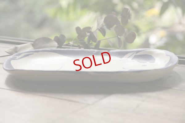 画像3: 増田光　青白角丸親子皿　サイ