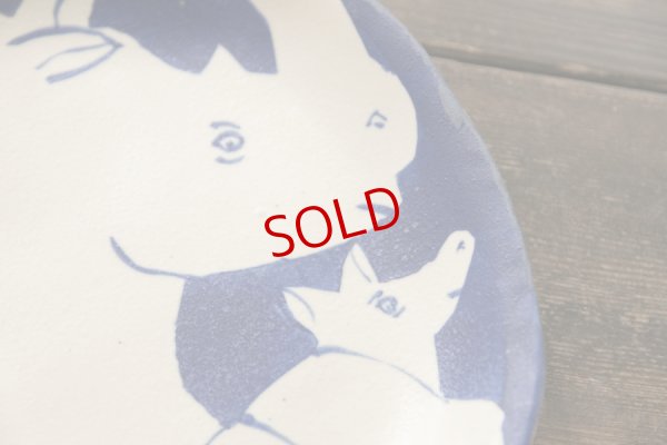 画像4: 増田光　青白角丸親子皿　サイ