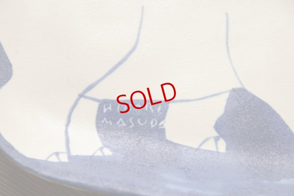 画像5: 増田光　青白角丸親子皿　サイ