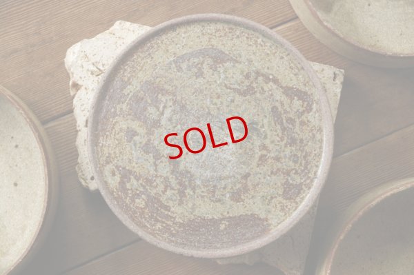 画像10: 馬渡新平　ヒビ粉引き　平鉢６寸【アソート作品】