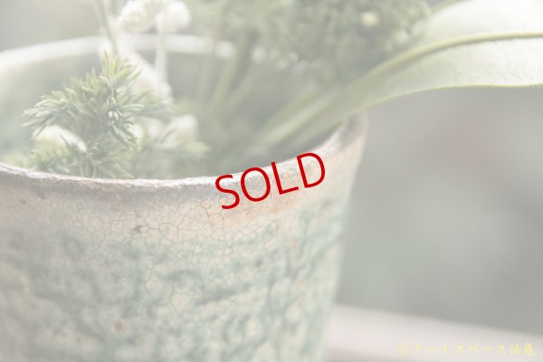 画像3: 馬渡新平　緑ヒビ粉引き　フリーカップ大