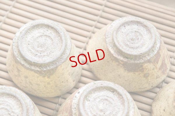 画像14: 馬渡新平　ヒビ粉引き　たわみ鉢３寸【アソート作品】