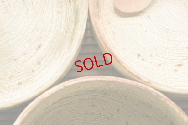 画像9: 馬渡新平　刷毛目　黄　平鉢６寸【アソート作品】