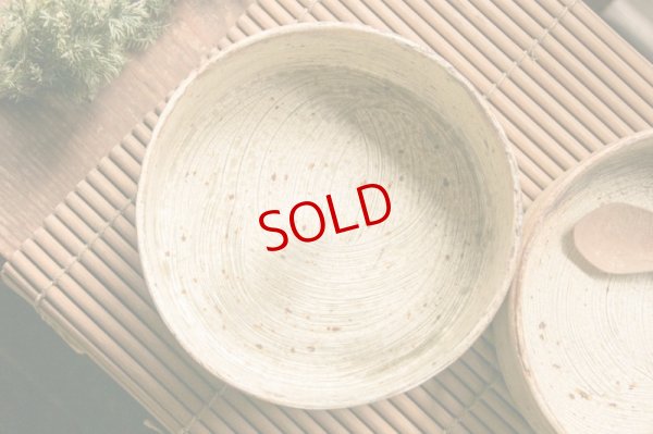 画像3: 馬渡新平　刷毛目　黄　平鉢６寸【アソート作品】