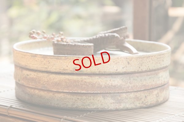 画像3: 馬渡新平　ヒビ粉引き　平皿８寸【アソート作品】