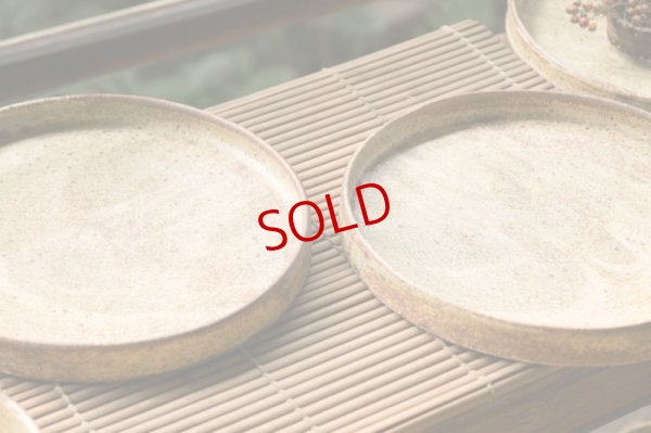 画像6: 馬渡新平　ヒビ粉引き　平皿８寸【アソート作品】