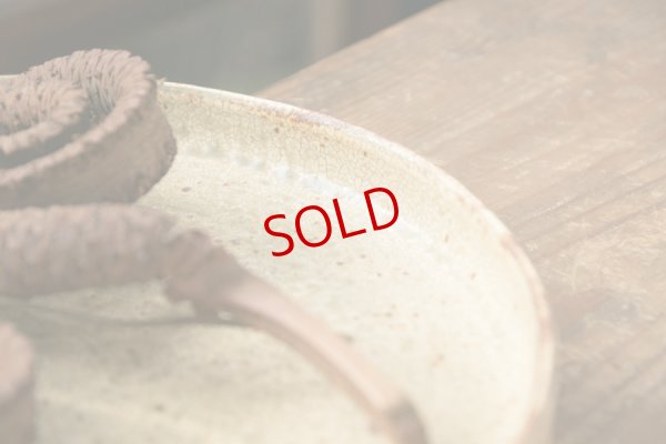 画像10: 馬渡新平　ヒビ粉引き　平皿８寸【アソート作品】