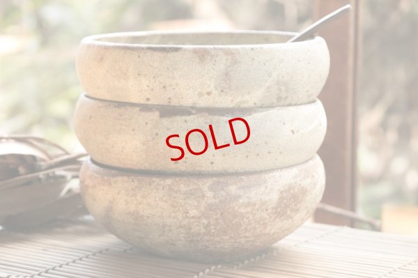 画像5: 馬渡新平　ヒビ粉引き　丸鉢６寸【アソート作品】