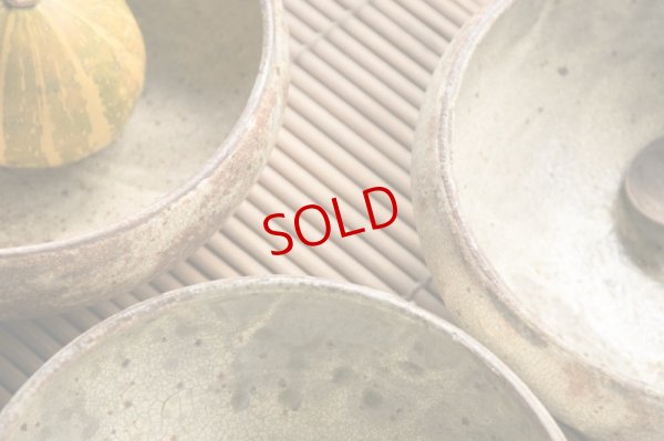 画像7: 馬渡新平　ヒビ粉引き　丸鉢６寸【アソート作品】