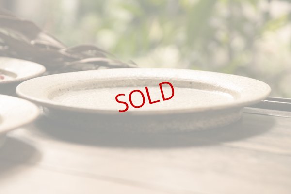 画像7: 馬渡新平　ヒビ粉引き　リム皿７寸【アソート作品】