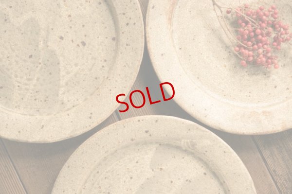 画像6: 馬渡新平　ヒビ粉引き　リム皿７寸【アソート作品】