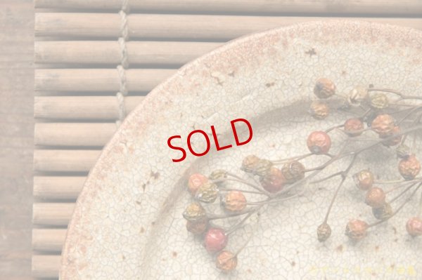 画像4: 馬渡新平　ヒビ粉引き　リム皿５寸【アソート作品】