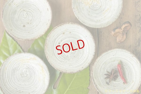 画像2:  馬渡新平　刷毛目　白　皿　１０ｃｍ【アソート作品】