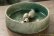 画像2: 馬渡新平　緑ヒビ粉引き　平鉢５寸 (2)