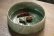画像1: 馬渡新平　緑ヒビ粉引き　平鉢５寸 (1)
